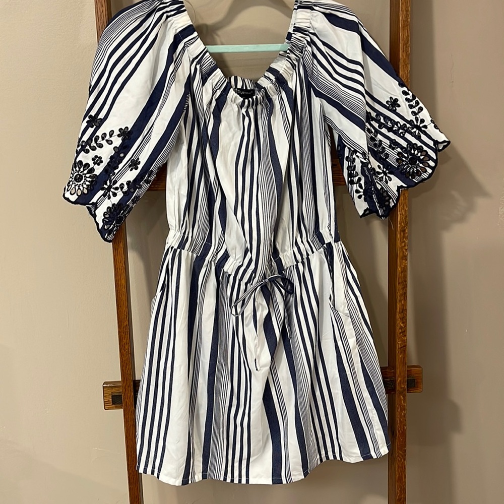 Woman’s Navy Striped Dress